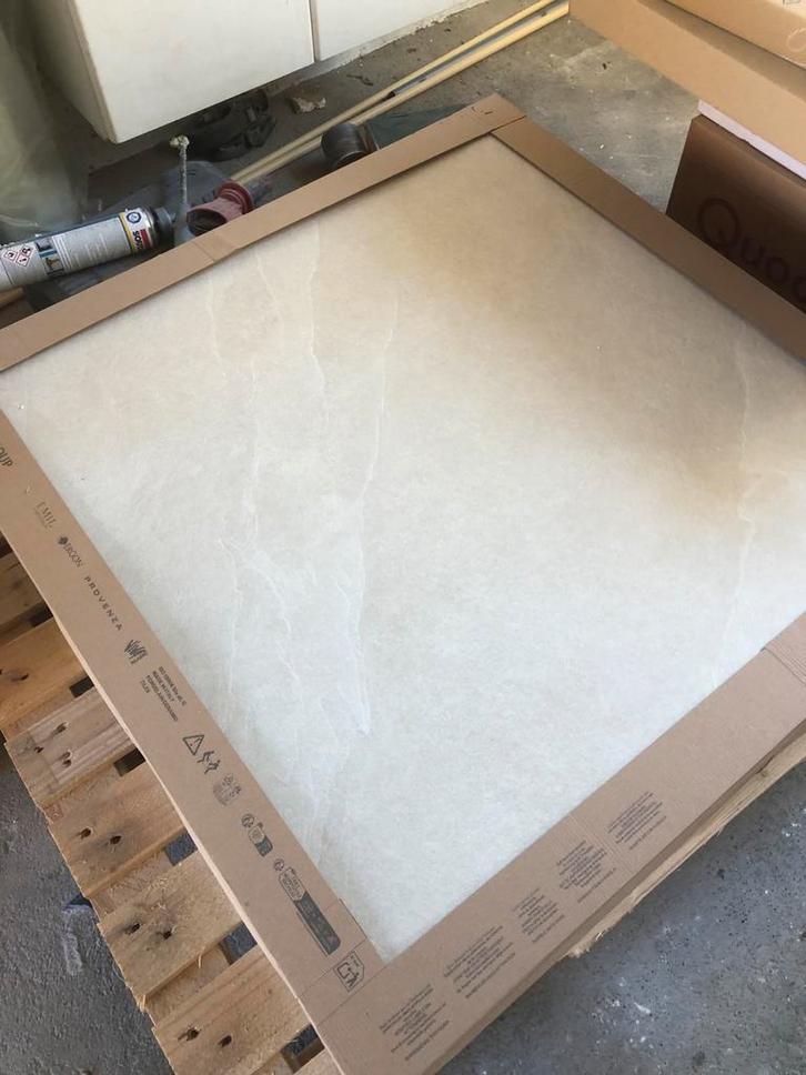 Zandkleurige tegels 100x100 cm (10m2), Doe-het-zelf en Verbouw, Tegels, Nieuw, Vloertegels, Keramiek, 60 cm of meer, 60 cm of meer