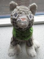 Poes of kat van IKEA grijs gestreept met groene halsdoek, Kinderen en Baby's, Speelgoed | Knuffels en Pluche, Ophalen of Verzenden