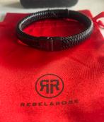 Rebel & rose armband, Ophalen of Verzenden, Nieuw, Zwart, Leer