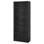 IKEA Billy Oxberg (boeken)kast zwart glazen deuren, Ophalen, 200 cm of meer, 50 tot 100 cm, 25 tot 50 cm