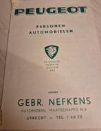Jaren 60 Nederlands Peugeot 404 403 prijslijst óók 404 cabri, Ophalen of Verzenden, Zo goed als nieuw, Peugeot