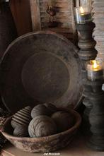 Houten XL schalen / schaal groot / chapati schaal, Www.jufbrocante.nl, Www.jufbrocante.nl, Nieuw, Ophalen of Verzenden