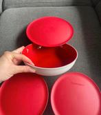 Tubberware rode bakjes 3 maten, Ophalen of Verzenden, Gebruikt