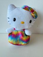 Knuffel Hello Kitty in regenboog jurk 15 cm / Ty, Ophalen of Verzenden, Zo goed als nieuw, Poes