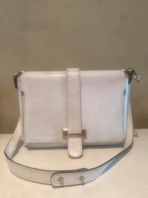 DELVAUX vintage schoudertasje wit, Sieraden, Tassen en Uiterlijk, Tassen | Schoudertassen, Leer, Ophalen of Verzenden