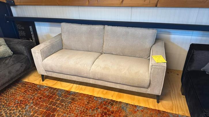 2.5 zits bank beige ribstof. 193 cm breed, Huis en Inrichting, Banken | Bankstellen, Nieuw, Tweepersoons, 150 tot 200 cm, 75 tot 100 cm