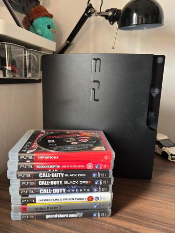 Playstation 3 80Gb HDD + 9 spellen beschikbaar voor biedingen