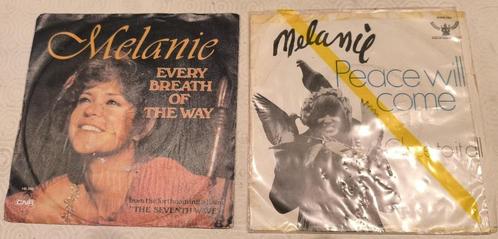 Melanie - 2 singles, Cd's en Dvd's, Vinyl | Overige Vinyl, Gebruikt, Overige formaten, Verzenden