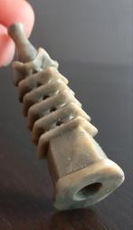 Antiek zeldzame Japanse Pagode miniatuur beeldje van 7.2 cm, Ophalen of Verzenden