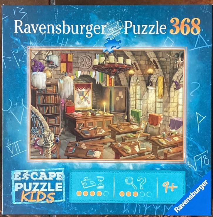 Ravensburger Escape Puzzle – In de Toverschool 368 stuks, Hobby en Vrije tijd, Denksport en Puzzels, Zo goed als nieuw, 500 t/m 1500 stukjes