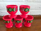 EMSA RETRO VINTAGE ROOD EIERDOPJES 60 70 80 HIPPIE BOHO, Ophalen of Verzenden, Huis en Inrichting