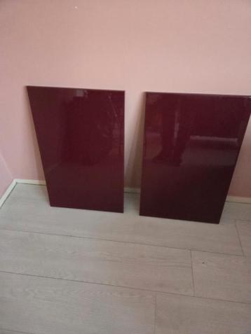 2 Ikea Besta deuren in mooie Burgundy / wijnrode kleur - afbeelding 1