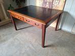 Antieke Engelse dubbelzijdige schrijftafel, bureau, desk,