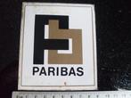 sticker paribas logo PB, Verzenden, Zo goed als nieuw, Bedrijf of Vereniging