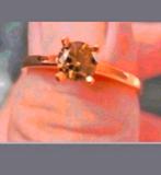 Ring groene steen maat 19, Sieraden, Tassen en Uiterlijk, Ringen, Verzenden, Nieuw, Goud