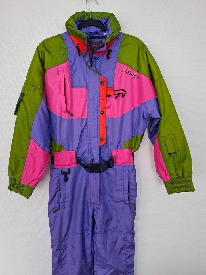 Vintage skipak 36 NEVICA fout après-ski carnaval klunen, Sport en Fitness, Skiën en Langlaufen, Zo goed als nieuw, Kleding, Overige merken