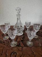 Kristallen karaf set met 6 glazen, Ophalen of Verzenden