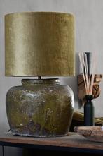 Oude stenen kruiklamp, Huis en Inrichting, Ophalen, Zo goed als nieuw, Groen, Landelijk,aura peeperkorn,stoer,sober,authentiek,sfeervol