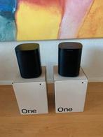 2x Sonos One (zwart, in doos)., Front, Rear of Stereo speakers, Sonos, Zo goed als nieuw, 60 tot 120 watt