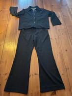 Mooi donkergrijs flare pak stretch La Salle Amsterdam, 42/44, Verzenden, Maat 42/44 (L), Zo goed als nieuw, Grijs