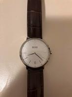 Hugo Boss Herenhorloge - RVS + Bruin Leer, Overige merken, Staal, Polshorloge, Ophalen of Verzenden