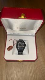 Cartier santos black edition, Sieraden, Tassen en Uiterlijk, Horloges | Heren, Overige merken, Staal, Staal, Polshorloge