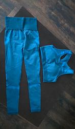 Fitness legging en top (blauw), Blauw, Ophalen of Verzenden, Maat 36 (S), Fitness of Aerobics