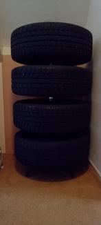 Set winterbanden Michelin op velg 195/55 R16 87H, Auto-onderdelen, Banden en Velgen, Gebruikt, 16 inch, Banden en Velgen, Personenwagen