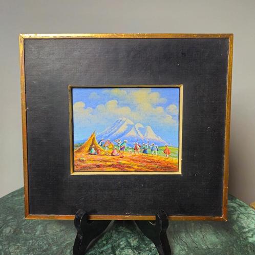 Schilderij Oswaldo Moncayo - Kunst Schilderijtje - Miniatuur, Antiek en Kunst, Kunst | Schilderijen | Modern, Ophalen of Verzenden