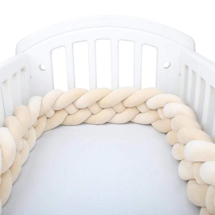 Gevlochten bedbumper - bedomrander 4-rope - stootrand, Kinderen en Baby's, Kinderkamer | Inrichting en Decoratie, Nieuw, Kleed of Kussen