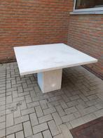 Prachtige vierkante witte marmer tafel, Tuin en Terras, Ophalen, Zo goed als nieuw, Rechthoekig