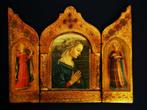 Drieluik Triptiek icoon naar Filippo Lippi Maria 2 engelen, Antiek en Kunst, Ophalen of Verzenden
