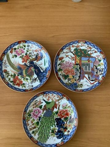 Japanse Wandbordjes - Set van 3 beschikbaar voor biedingen