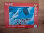 Puzzel. Coca Cola met ijsberen. 1000 stukjes. Schmidt puzzel, Ophalen of Verzenden, 500 t/m 1500 stukjes, Zo goed als nieuw