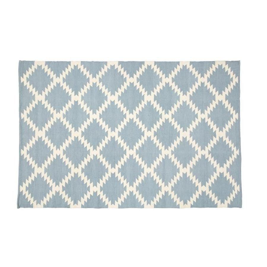 Mrs Bloom wollen vloerkleed van 299,- voor 169,-, Blauw, 150 tot 200 cm, Scandinavisch, Ophalen of Verzenden