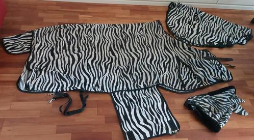 Vliegendeken zebra, maat 145, Waldhausen, geheel compleet, Dieren en Toebehoren, Paarden en Pony's | Dekens en Dekjes, Zo goed als nieuw