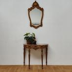 Barok Rococo wandconsole sidetable marmer blad en spiegel 06, Huis en Inrichting, Tafels | Sidetables, Valkenswaard, Info@flashbackfurniture.nl