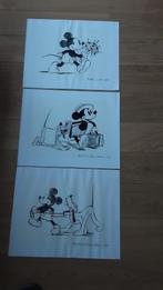 MICKEY MOUSE tekeningen / posters 3 stuks, Rechthoekig Liggend, Ophalen of Verzenden, A1 t/m A3, Zo goed als nieuw