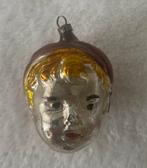 Antieke kerstbal - Gezichtje, Ophalen of Verzenden, Gebruikt