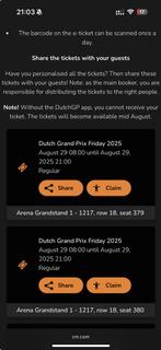 Dutch GP tickets, Twee personen, Augustus