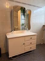 Vintage Kaptafel met Spiegel en krukje, Ophalen, 100 tot 150 cm, 50 tot 100 cm, 25 tot 50 cm