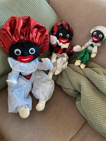 Vintage Zwarte Piet Poppen Set van Sinterklaas beschikbaar voor biedingen