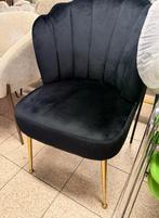 Richmond 3 zwarte Pipa stoelen met gouden poot, Ophalen, Drie, Zwart, Nieuw