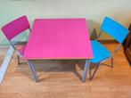 Kinder tafel en stoeltjes blauw en roze, Ophalen, Gebruikt, Tafel(s) en Stoel(en)