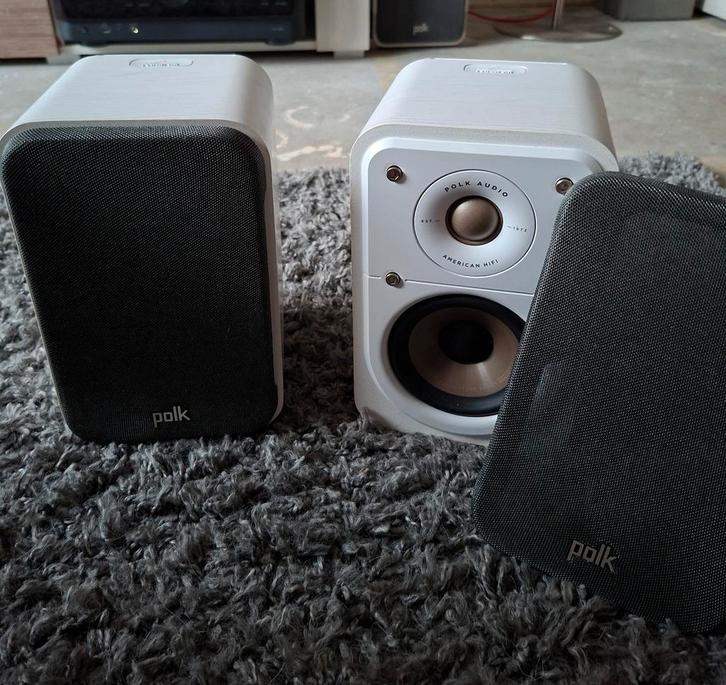 2x Polk ES10 Boekenplank Speakers, Audio, Tv en Foto, Luidsprekers, Zo goed als nieuw, Front, Rear of Stereo speakers, 60 tot 120 watt