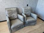 Italiaans lederen fauteuils . Atelier Matteo, Huis en Inrichting, Fauteuils, Ophalen, Gebruikt, 75 tot 100 cm