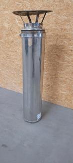 Dubbelwandig rvs kachelpijp met regenkap diameter 200mm, Doe-het-zelf en Verbouw, Buizen en Afvoer, Ophalen, Gebruikt, Overige typen