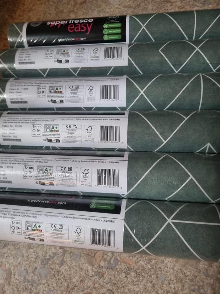 Superfresco Easy Groene Behangrol - Nieuw!, Doe-het-zelf en Verbouw, Verf, Beits en Lak, Nieuw, Verf, Minder dan 5 liter, Groen