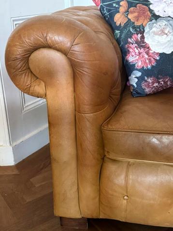 Chesterfield leren bank 2,5 zits beschikbaar voor biedingen