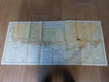 1912: landkaart Spoorwegen Canada: Canadian Pacific Railway beschikbaar voor biedingen